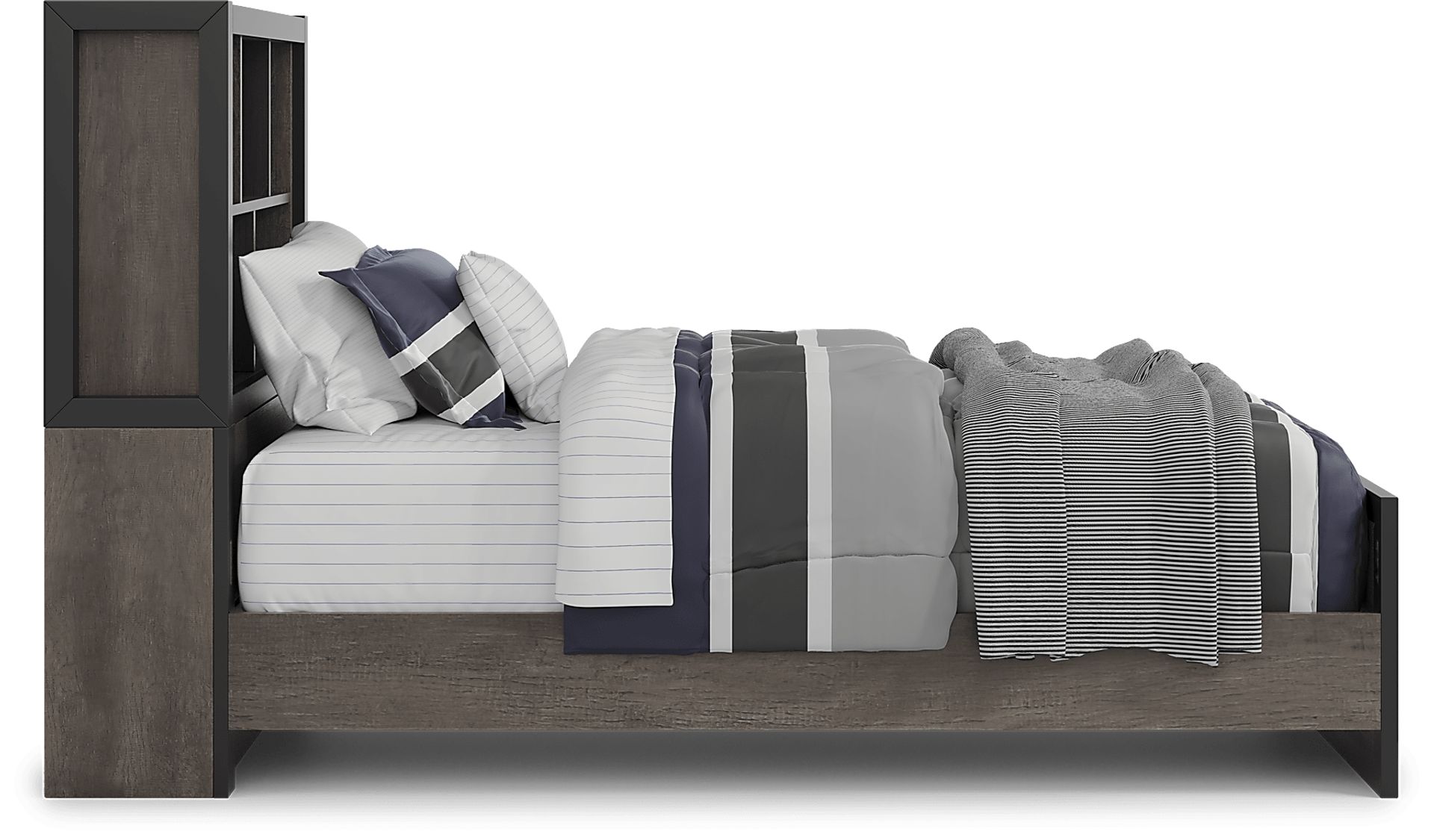 Kids Colefax Avenue Gray 3 Pc Twin Bookcase Bed - Image 4