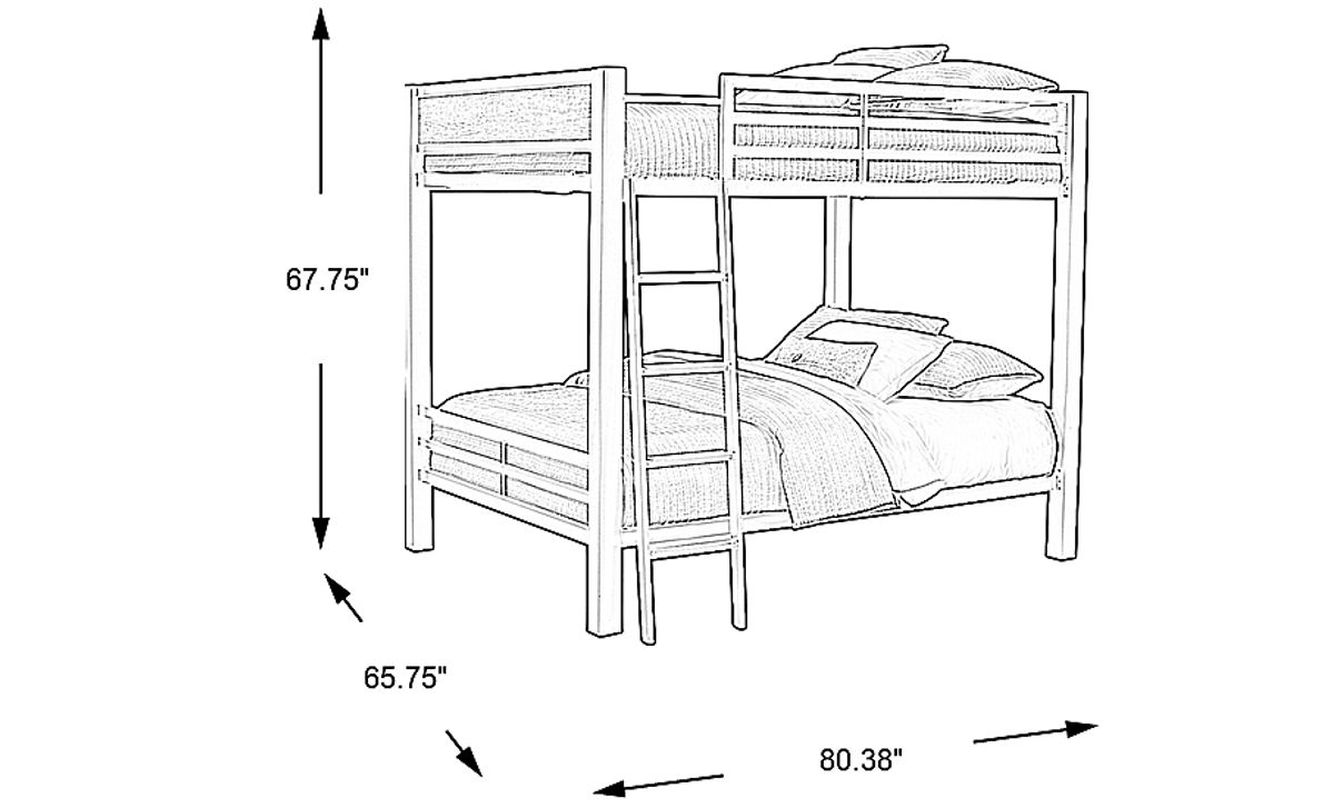 Colefax Avenue Gray Full/Full Bunk Bed Rooms To Go