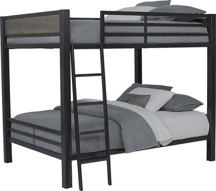 Kids Contemporary Bedroom Furniture, Colefax Avenue Gray Twin Loft Bed With Desk And Bookcase Instructions