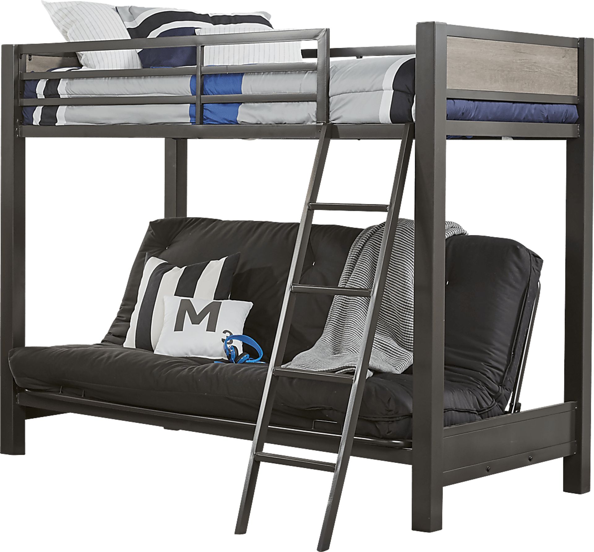 Colefax Avenue Gray Twin/Futon Loft Bed - Image 1