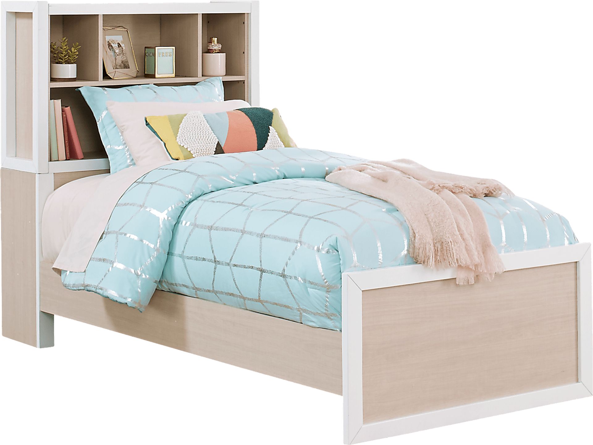 Kids Colefax Avenue White 5 Pc Twin Bookcase Bedroom - Image 2
