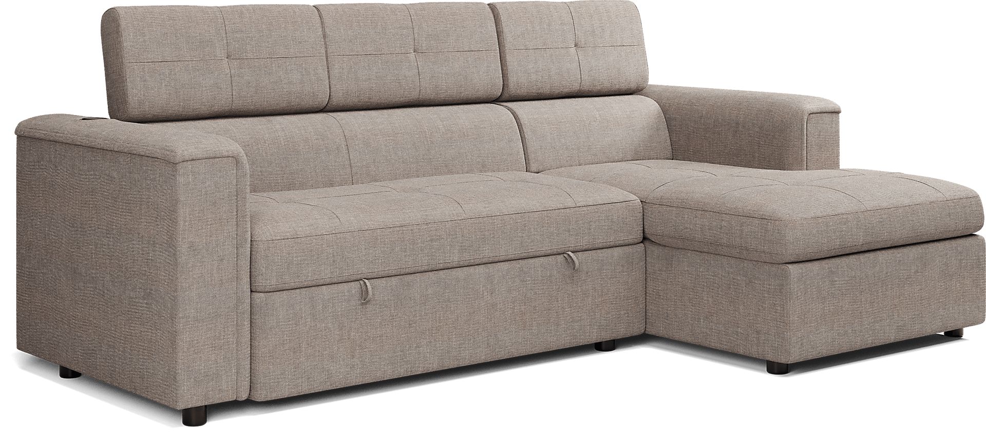 Coleford Brown 2 Pc Sleeper Sectional - Image 3