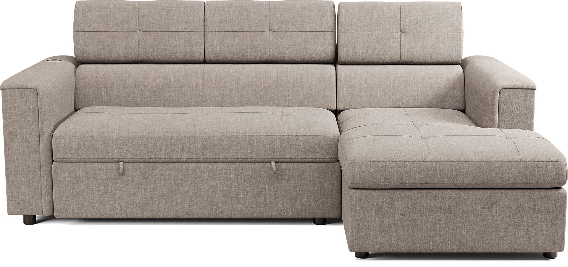 Coleford Brown 2 Pc Sleeper Sectional - Image 1