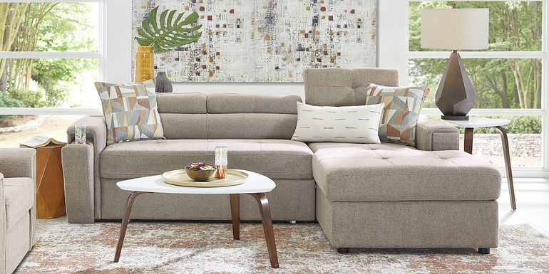 Coleford Brown 2 Pc Sleeper Sectional