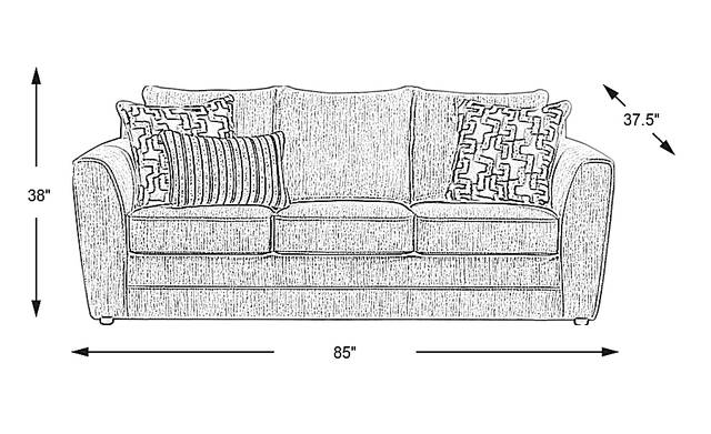 Dimension Image. Please refer to the Dimension Tab on this page for dimension details.