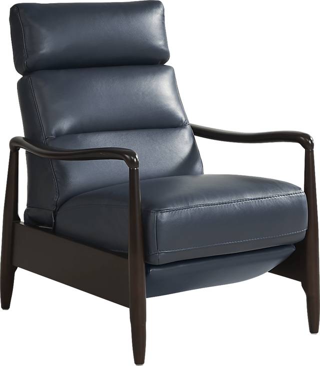 Coleston Blue Push Back Recliner - Thumbnail - Image 1