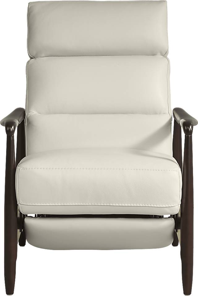 Coleston White Push Back Recliner - Thumbnail - Image 2
