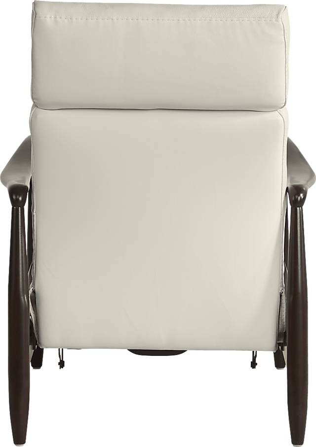 Coleston White Push Back Recliner - Thumbnail - Image 4