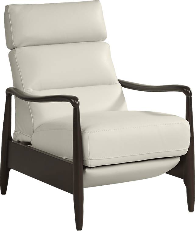 Coleston White Push Back Recliner - Thumbnail - Image 1