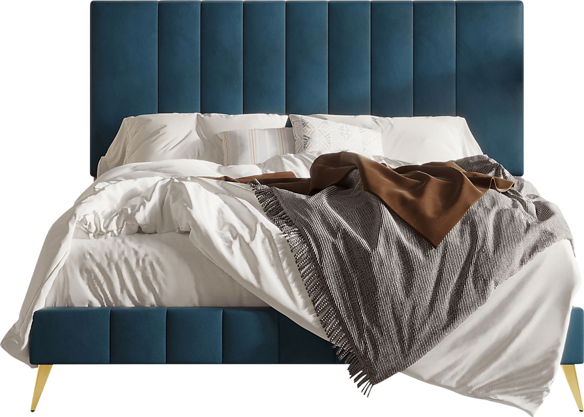 Coleta Blue Queen Bed - Image 3