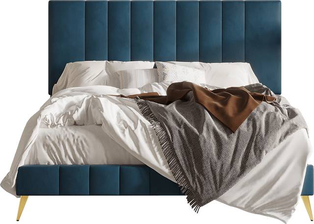 Coleta Blue Queen Bed - Thumbnail - Image 3