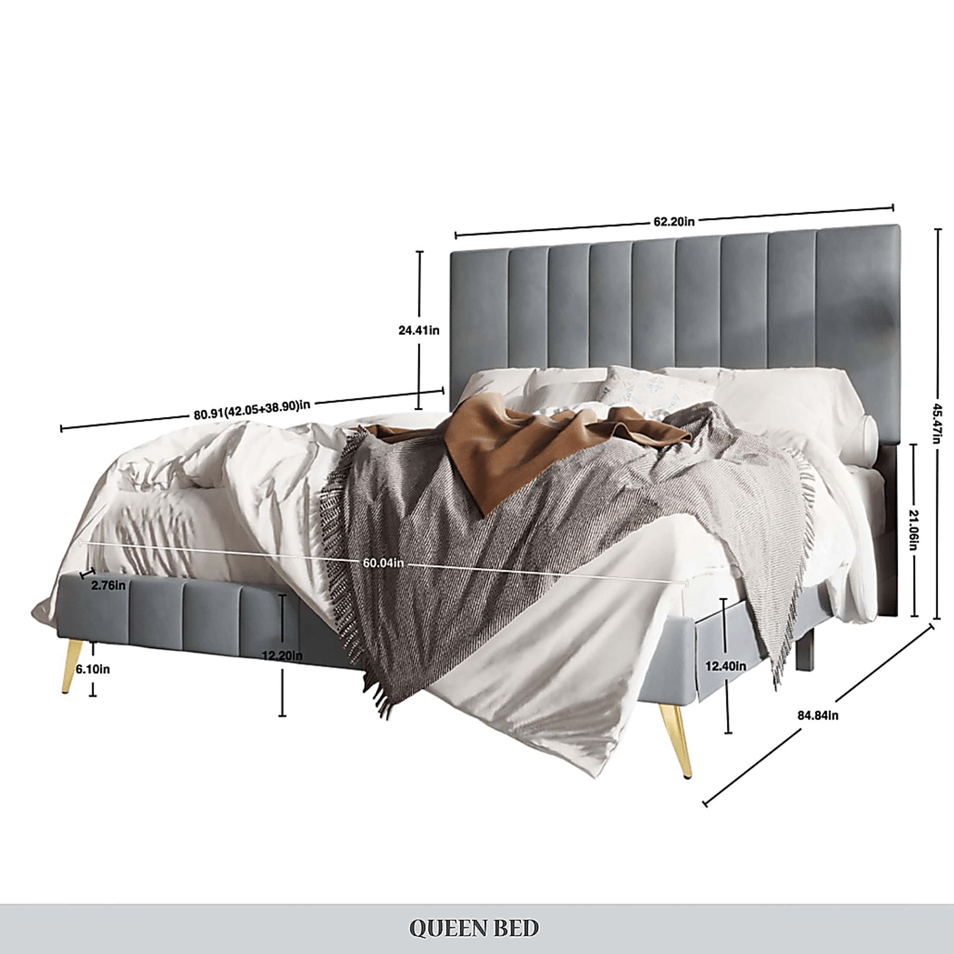 Coleta Gray King Bed - Image 5