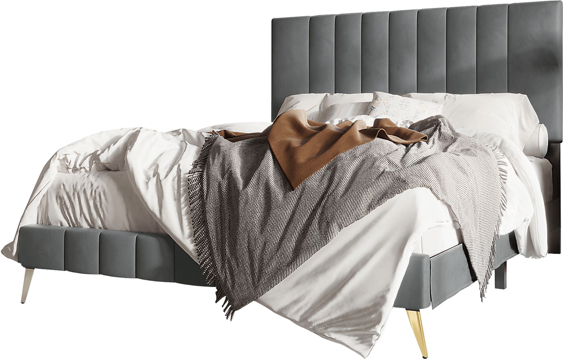 Coleta Gray King Bed - Image 1