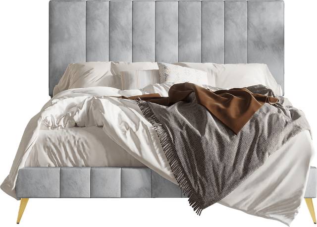 Coleta Light Gray Full Bed - Thumbnail - Image 3