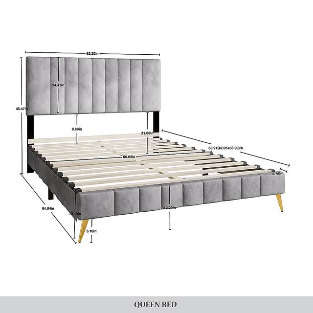 Coleta Light Gray Full Bed - Thumbnail - Image 4
