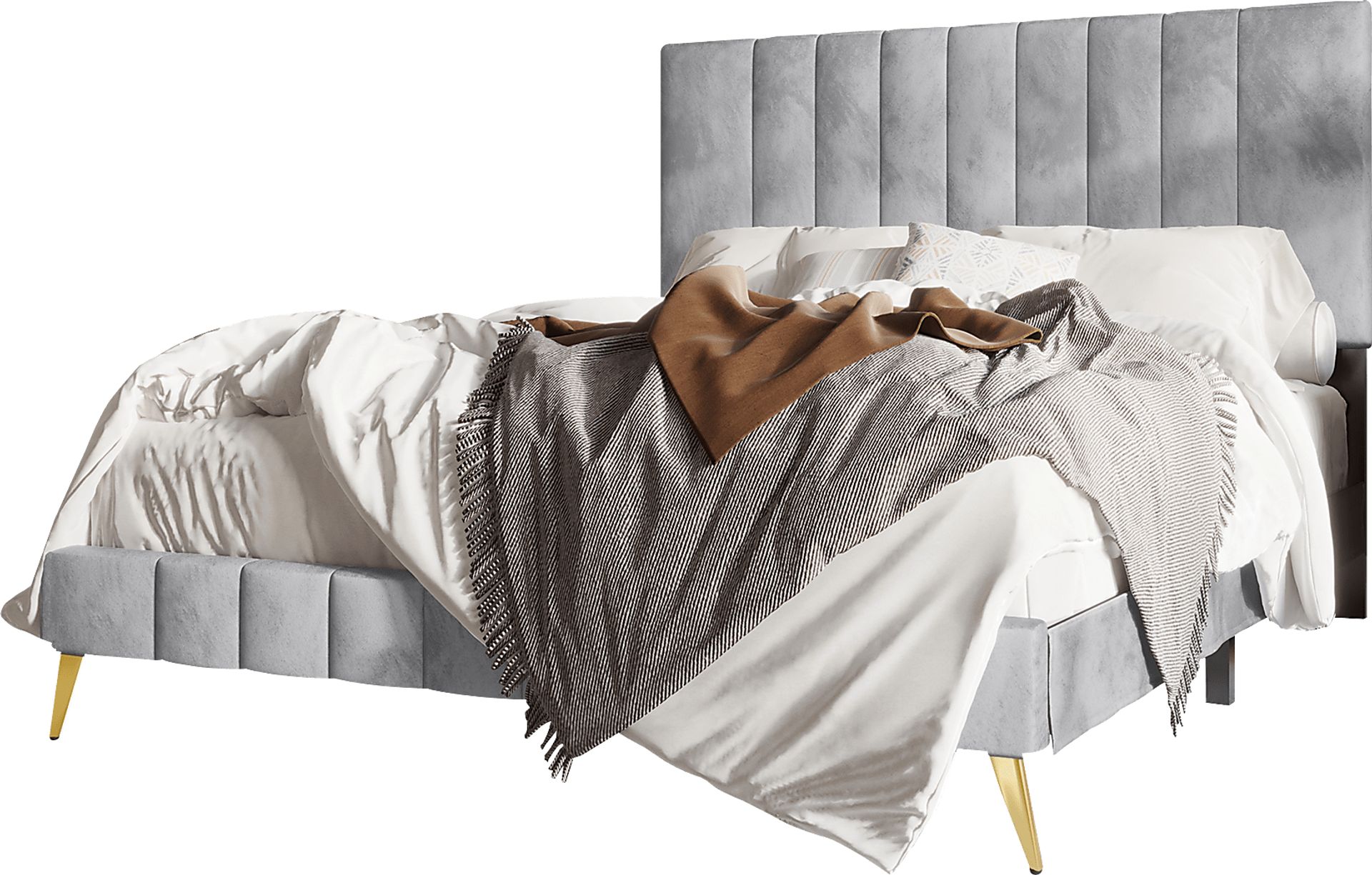 Coleta Light Gray Queen Bed - Image 1