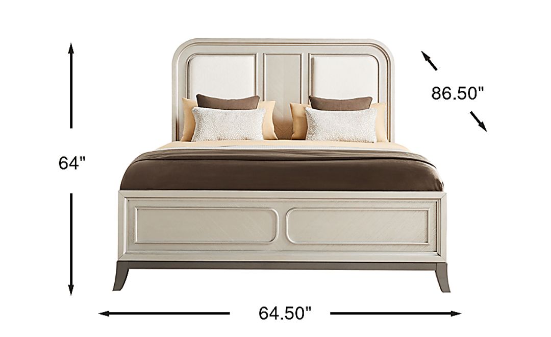 Colette Silver 3 Pc Queen Upholstered Bed