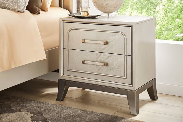 Colette Silver 5 Pc King Upholstered Bedroom - Thumbnail - Image 7