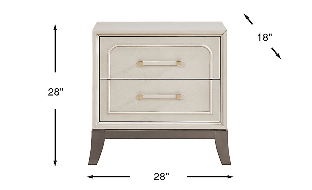 Colette Silver Nightstand
