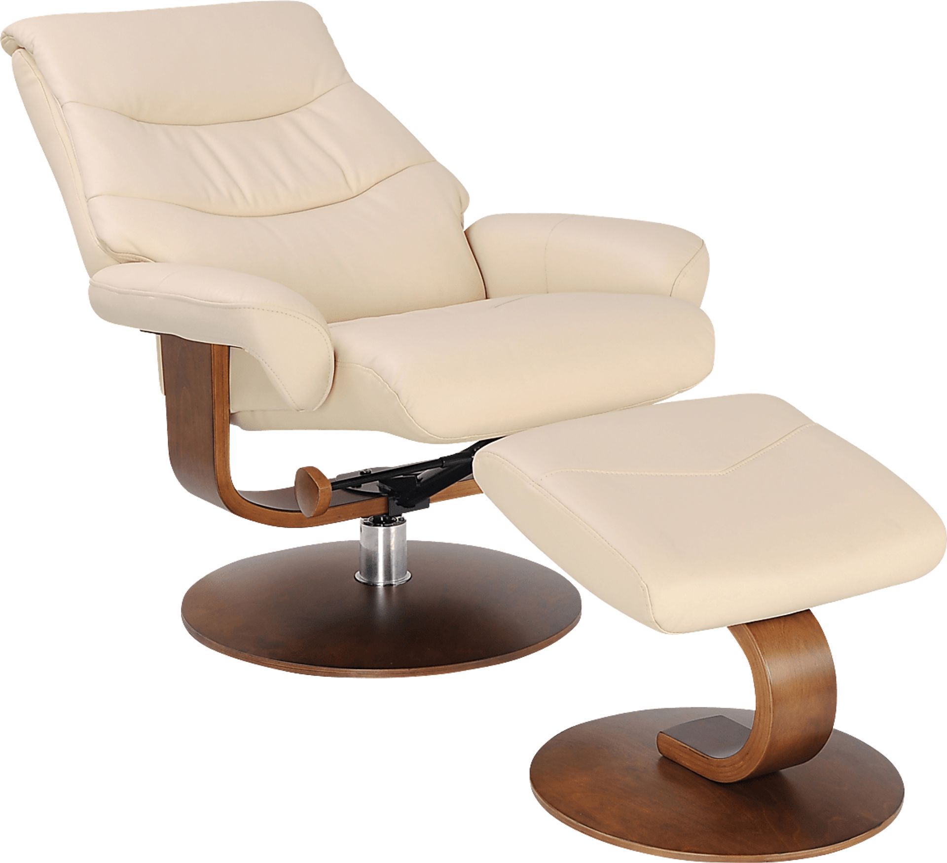 Colewood Cream Recliner & Ottoman - Image 4