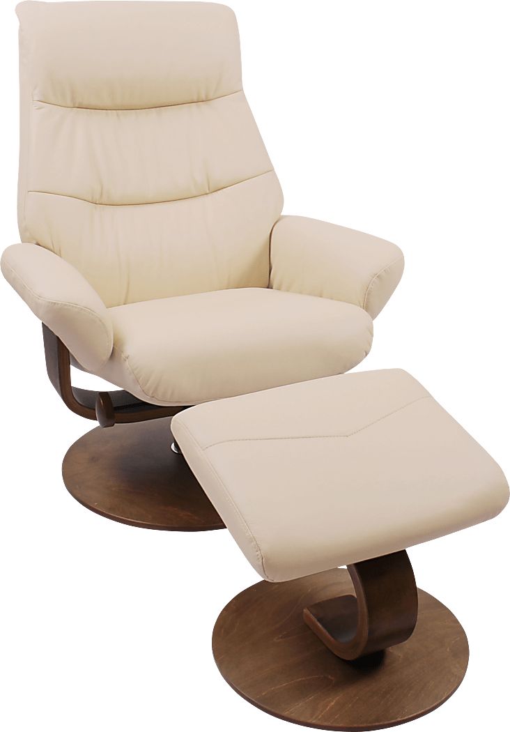 Colewood Cream Recliner & Ottoman