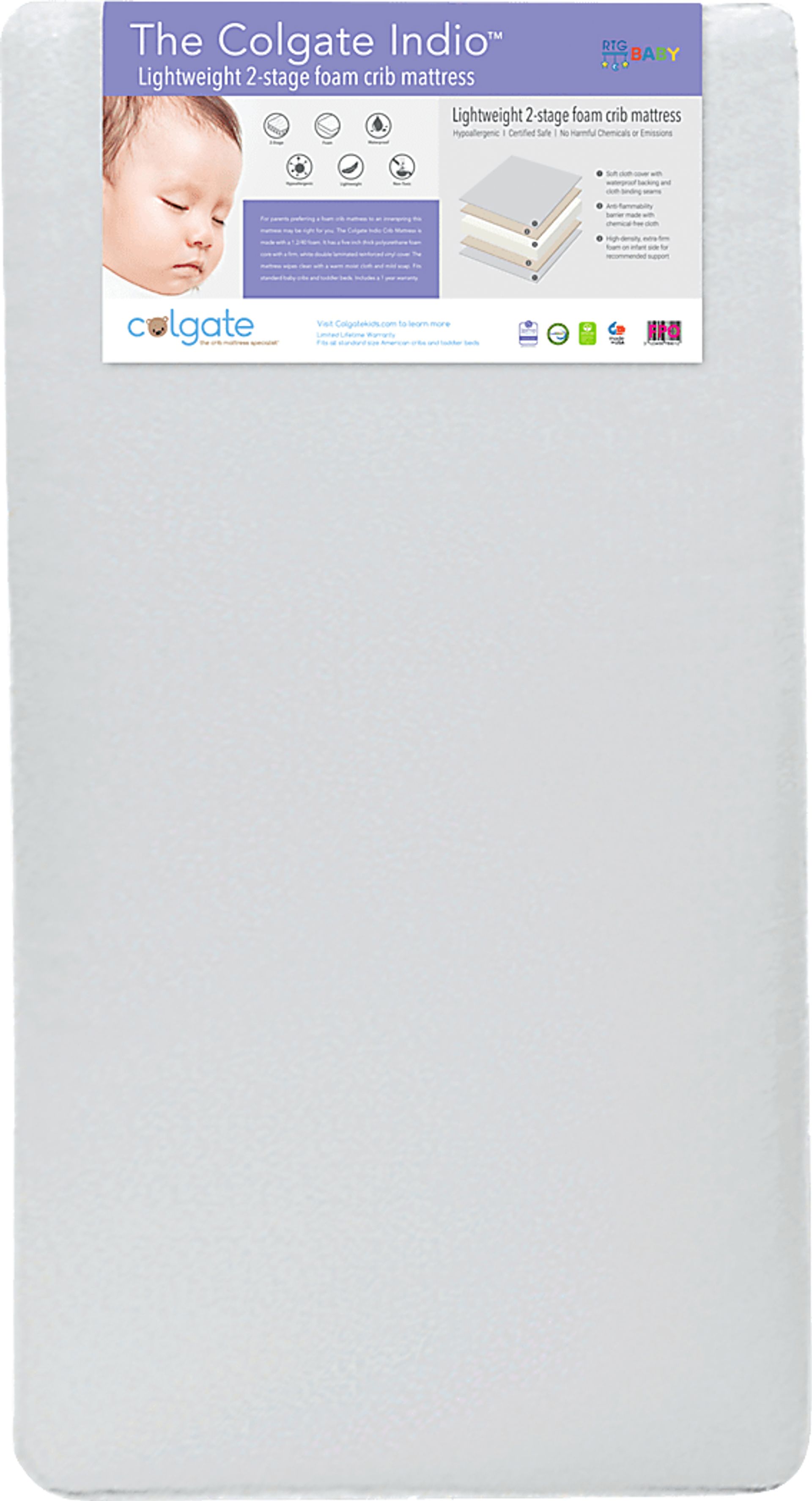 Colgate Indio Foam Supreme II Crib Mattress - Image 1