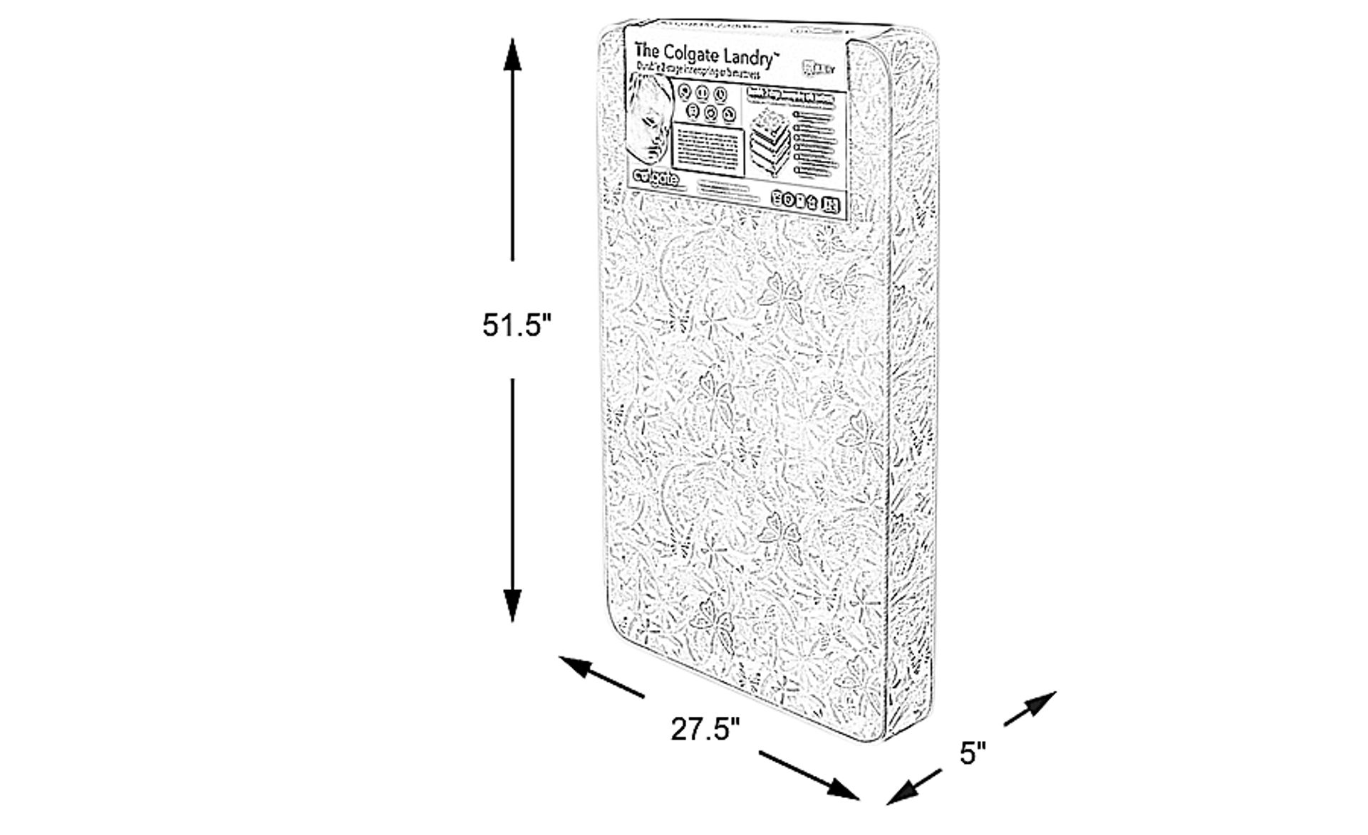 Dimension Image. Please refer to the Dimension Tab on this page for dimension details.