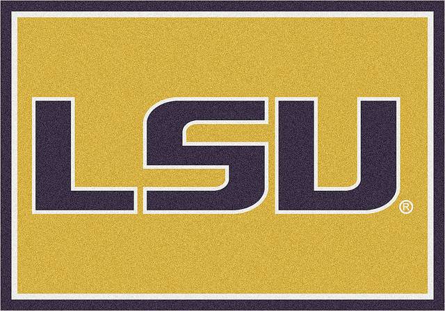 College Team Spirit LSU 3'10 x 5'4 Gold Rug - Thumbnail - Image 1