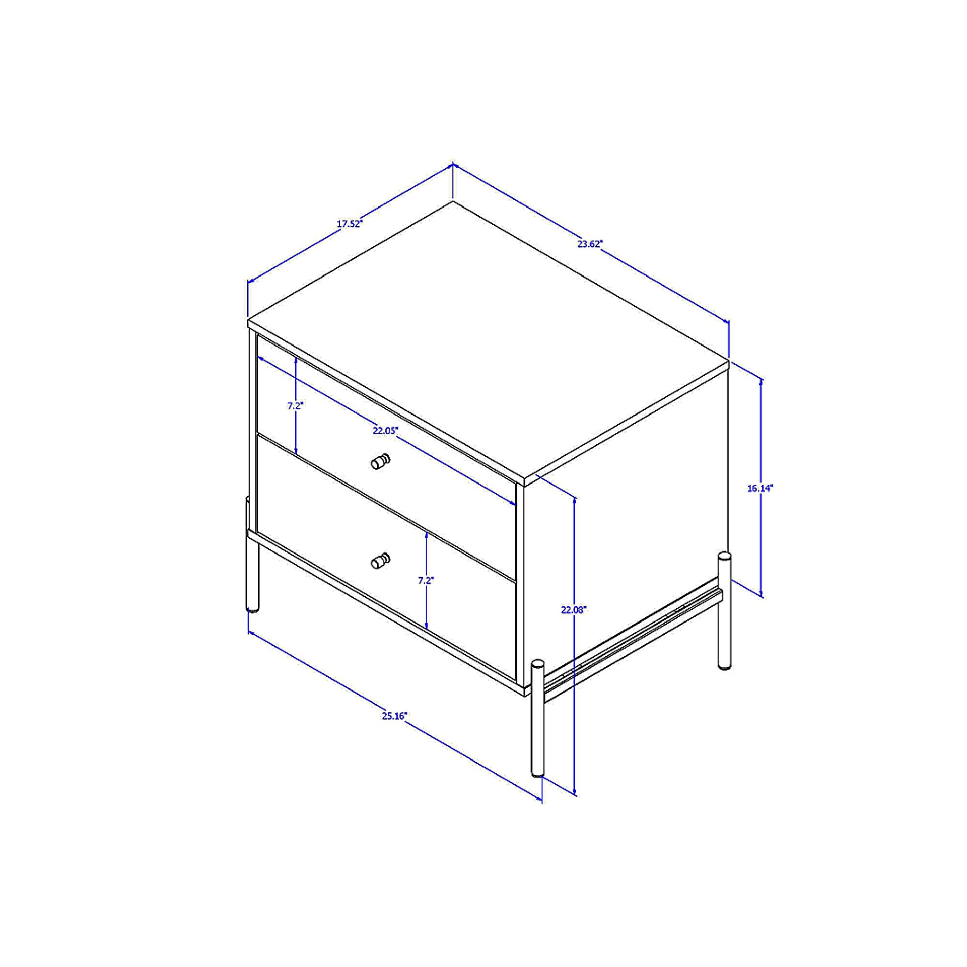 Colletta II Gray Nightstand - Image 5