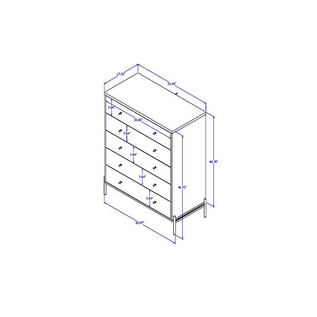 Colletta IV Gray Dresser - Thumbnail - Image 8