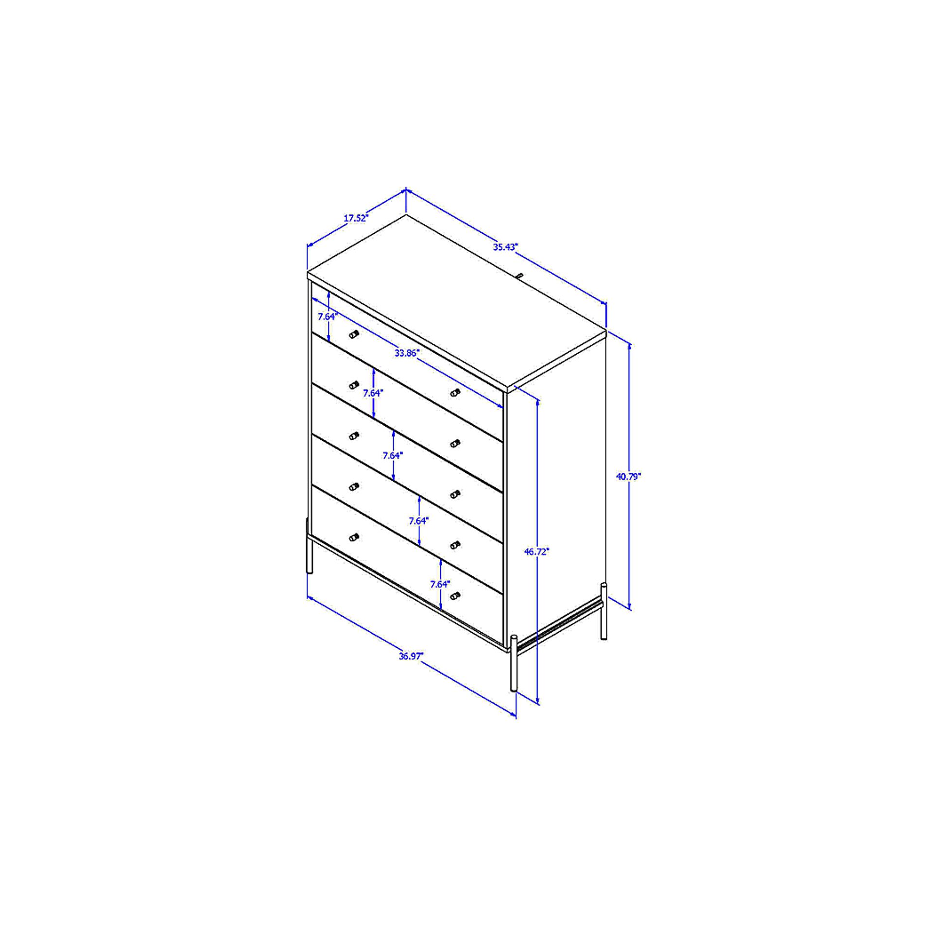 Colletta IV Gray Dresser - Image 8