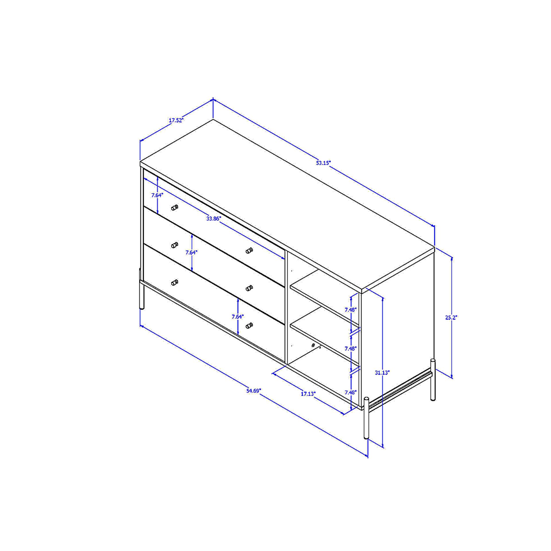 Colletta V Off-White Dresser - Image 8