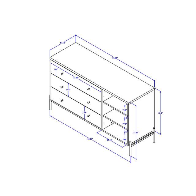 Colletta V White Dresser - Thumbnail - Image 8