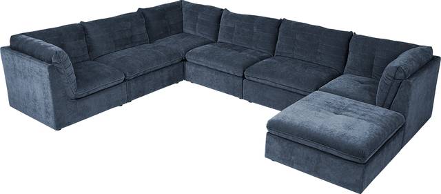 Collier Navy 7 Pc Sectional - Thumbnail - Image 3
