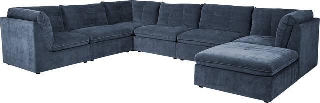 Collier Navy 7 Pc Sectional - Thumbnail - Image 1