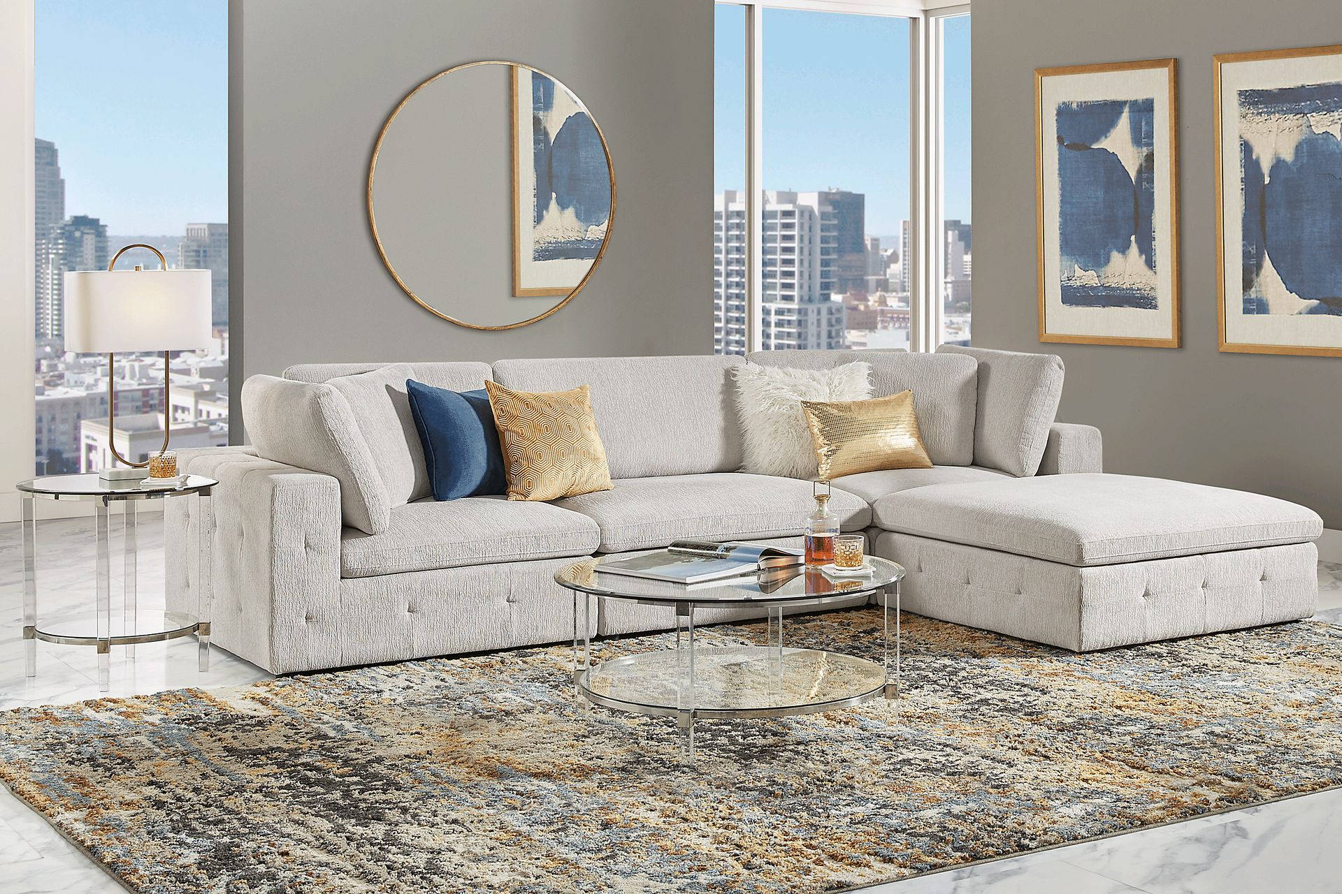Collin Park Gray 4 Pc Sectional - Image 2