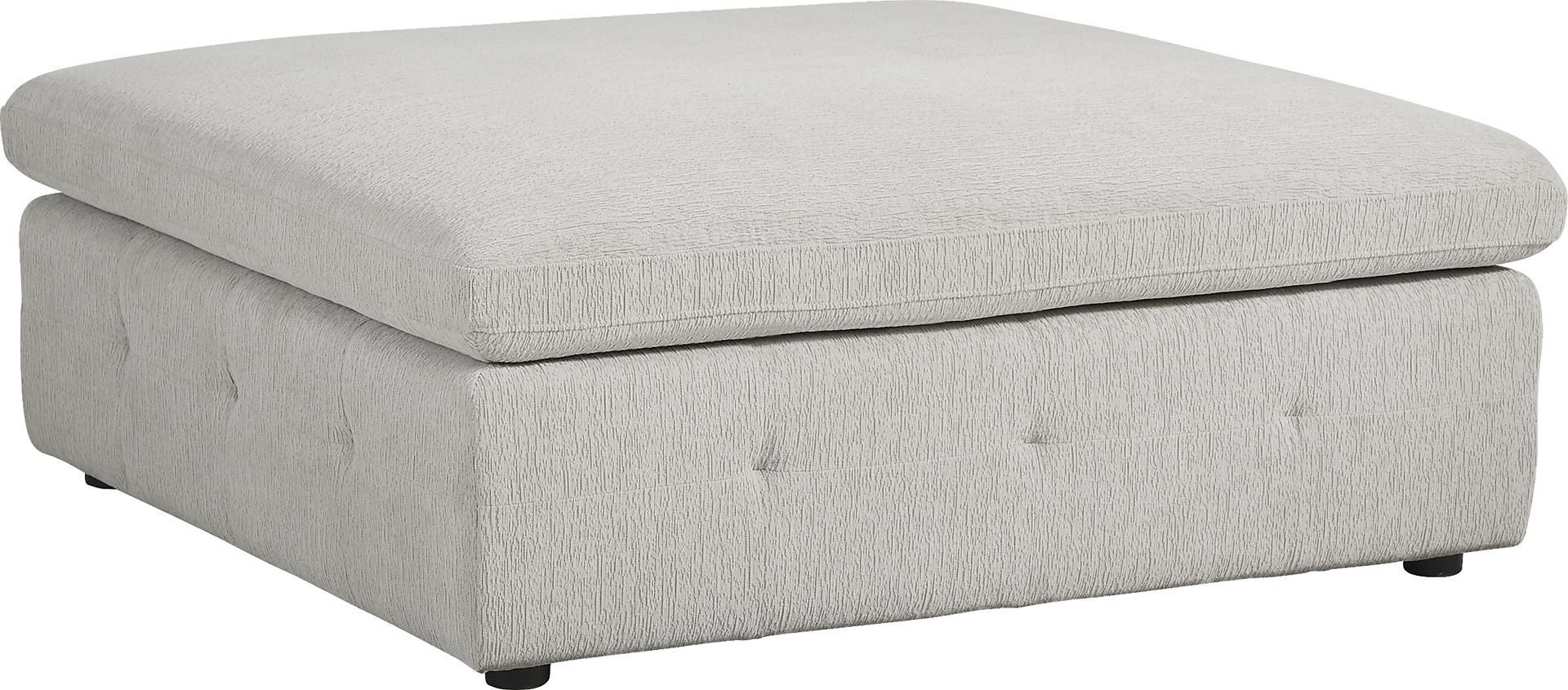 Collin Park Gray Ottoman - Image 1