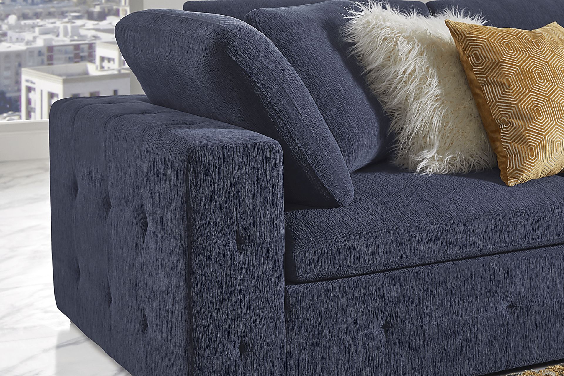 Collin Park Indigo 5 Pc Sectional - Image 5