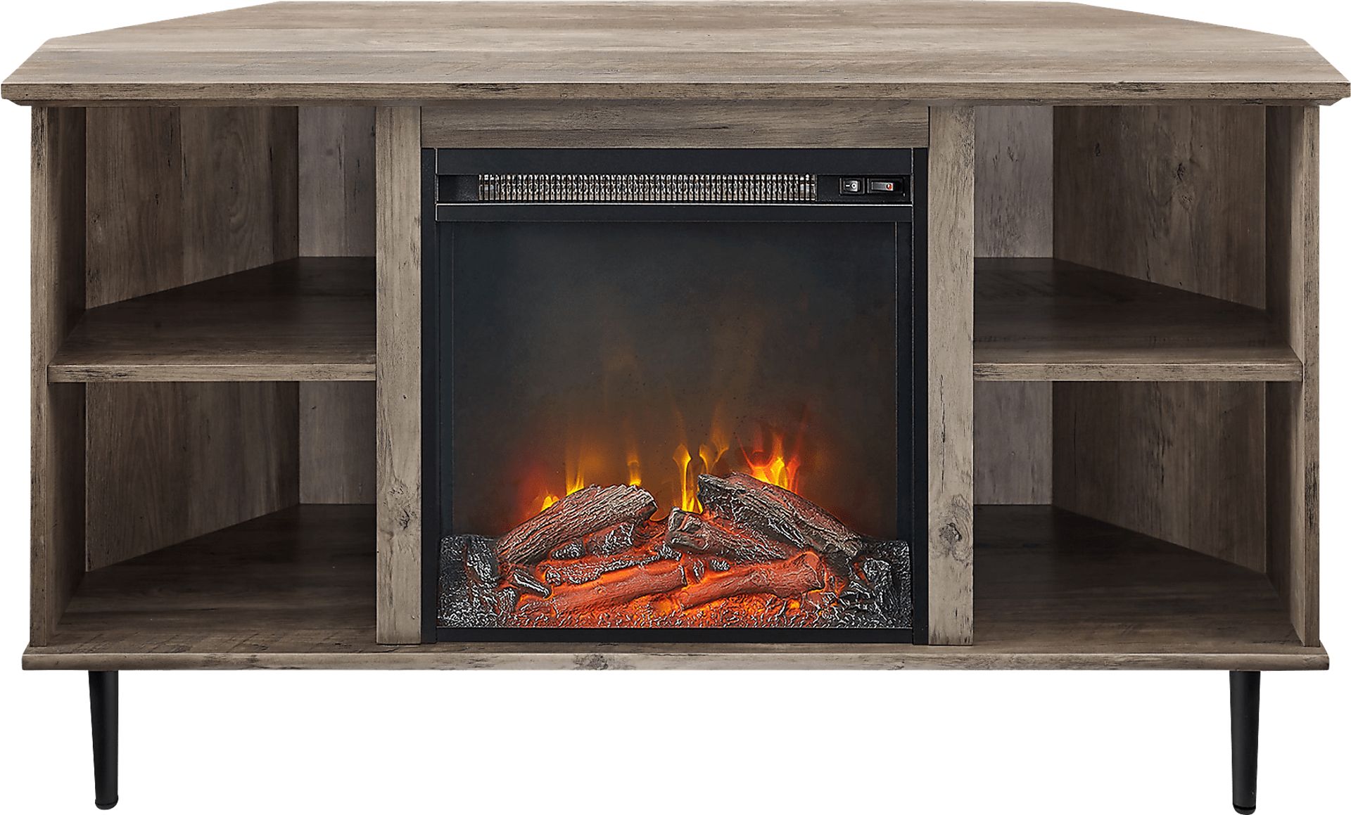 Collington Gray 48 in. Console, With Electric Fireplace - Image 2
