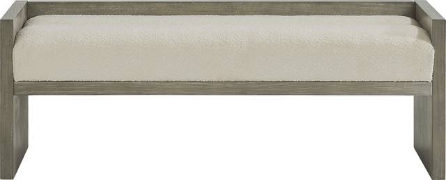 Collins Avenue Washed Wood Bench - Thumbnail - Image 2