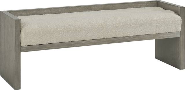 Collins Avenue Washed Wood Bench - Thumbnail - Image 1