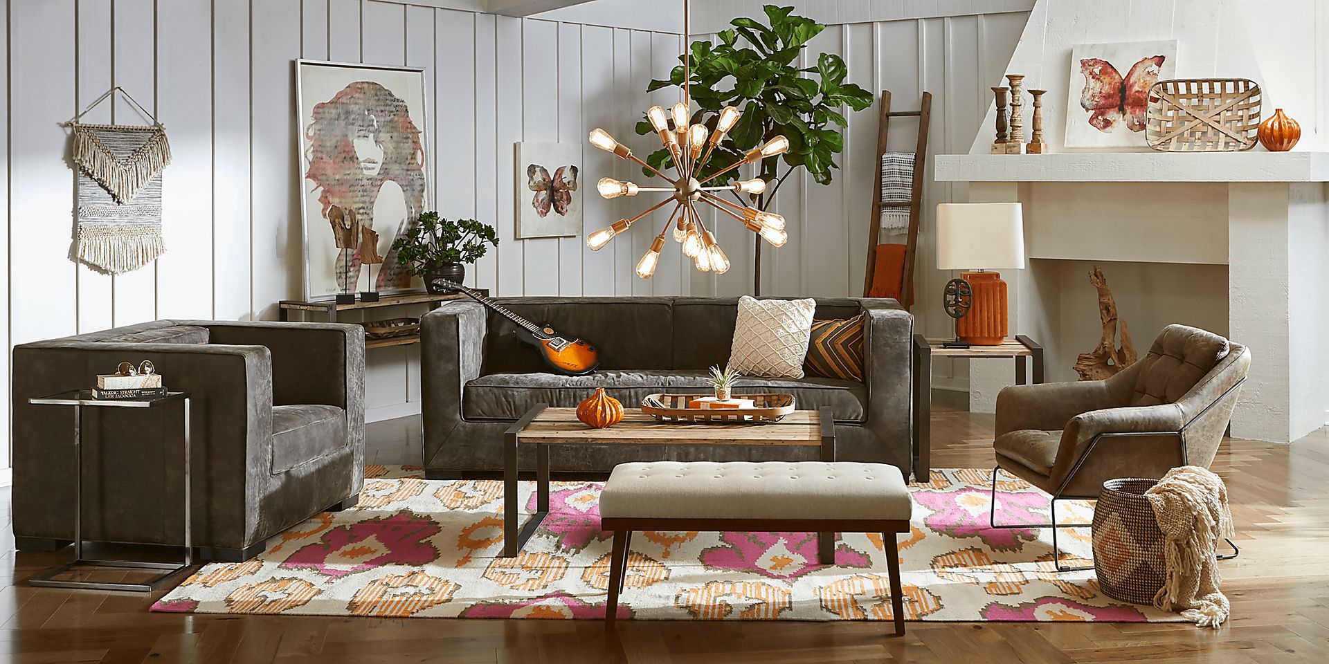 Collinwick Brown Leather Accent Chair - Image 7