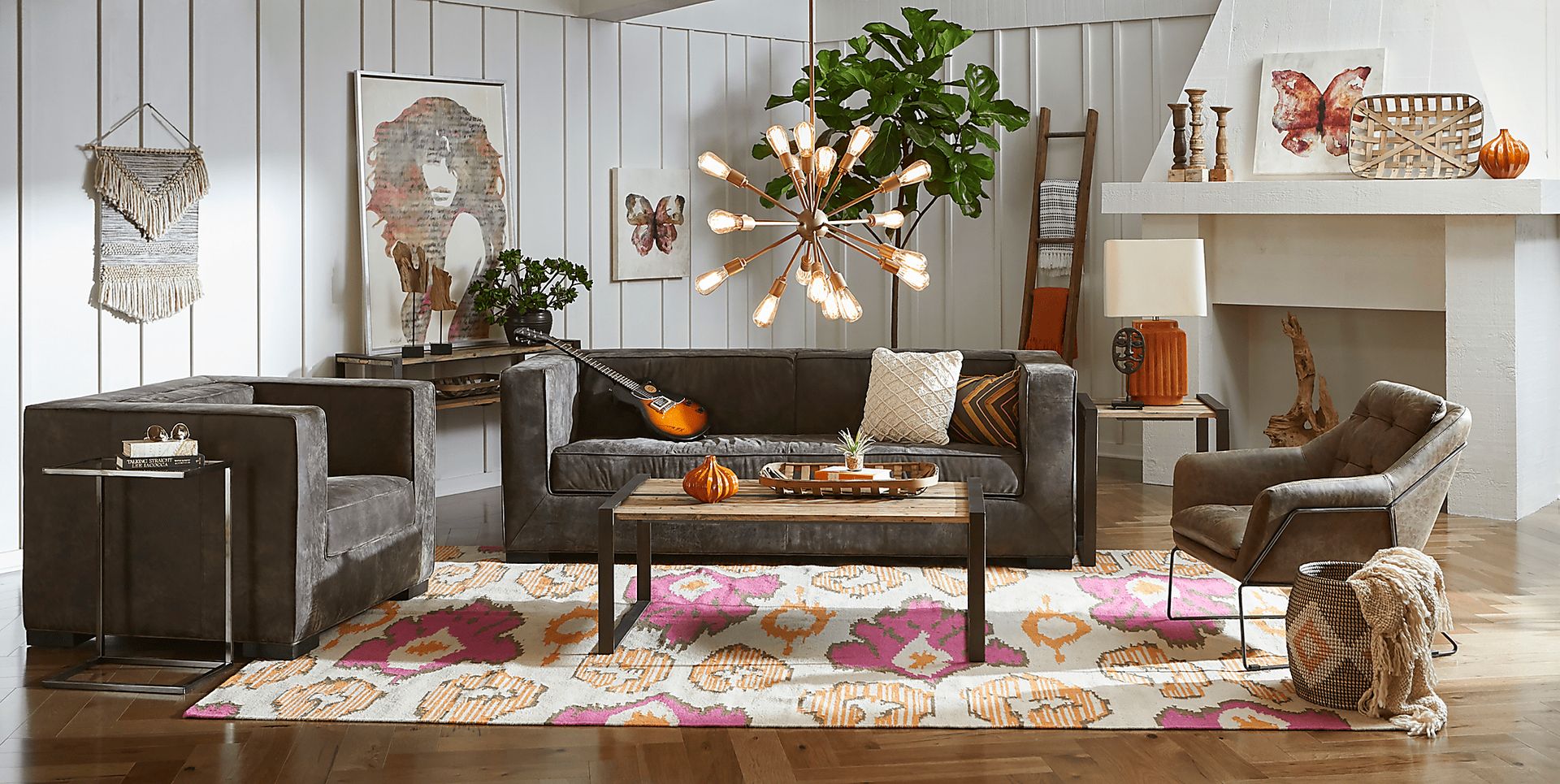 Collinwick Brown Leather Accent Chair - Image 8