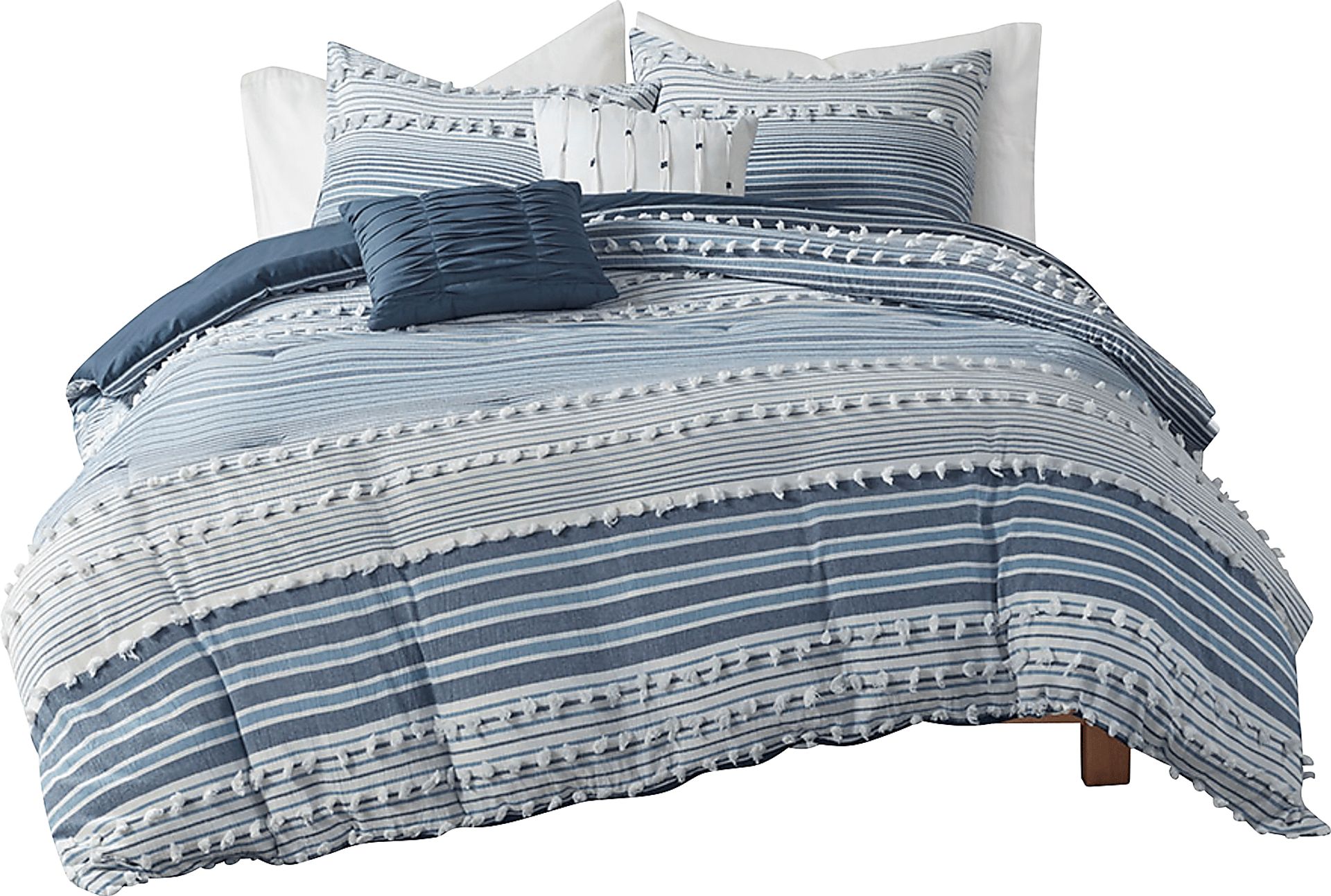Collo Blue Full Comforter Set - Image 1