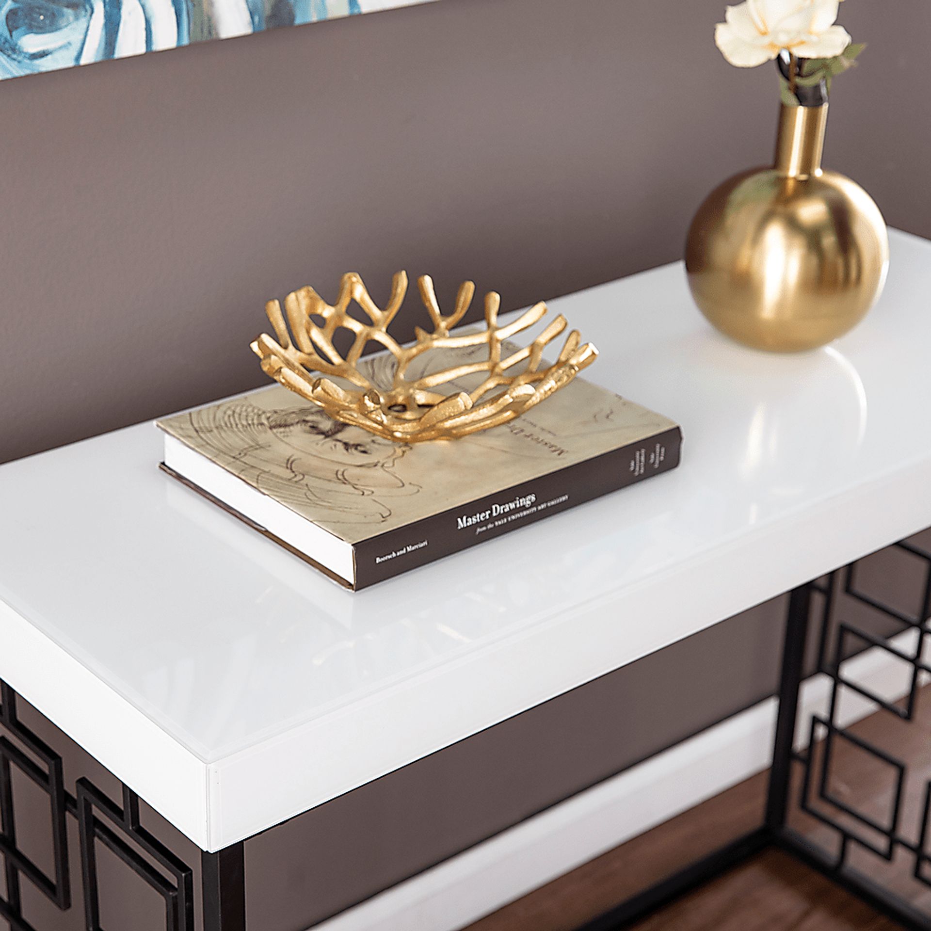 Collvile White Sofa Table - Image 4