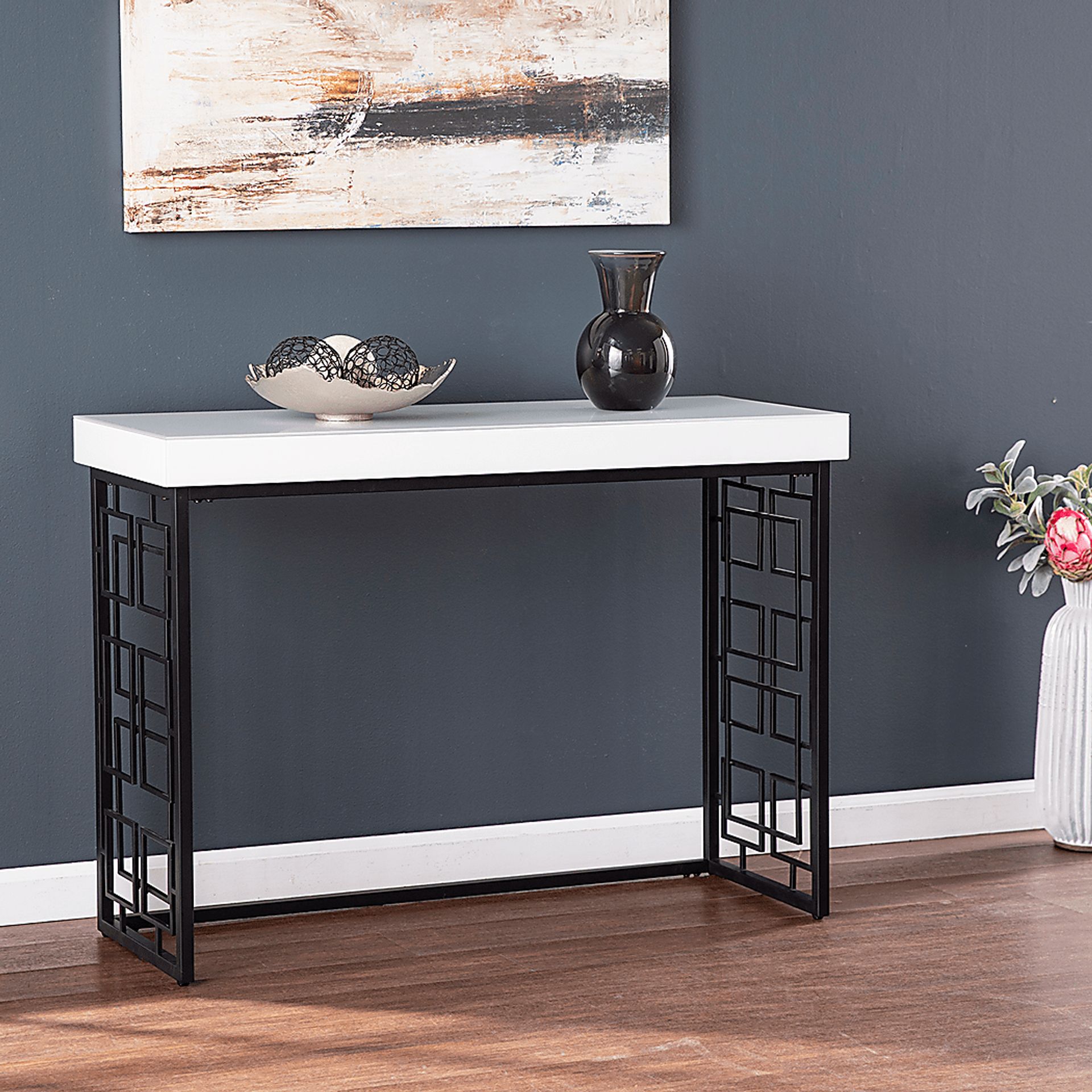 Collvile White Sofa Table - Image 7