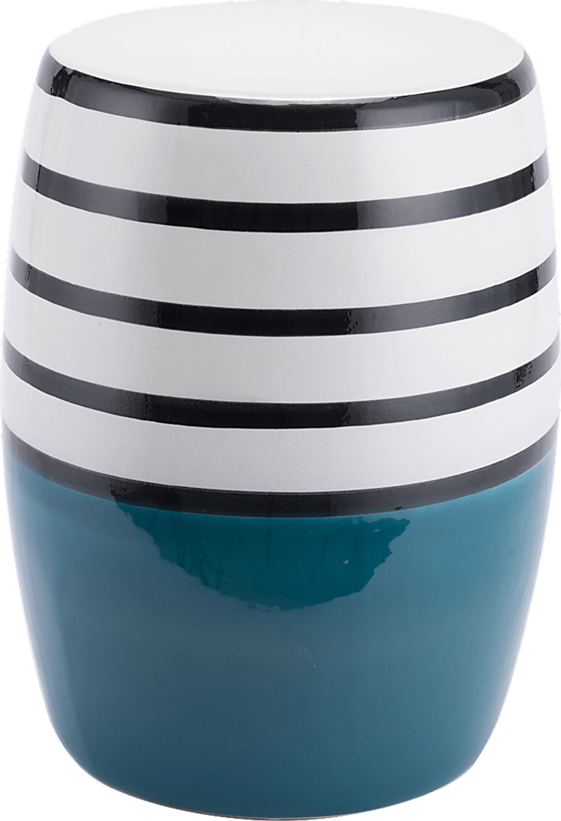 Colmy White and Green Outdoor Stool - Image 1