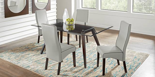 Colonia Hills Cappuccino 5 Pc 72 in. Dining Set with Gray Chairs - Thumbnail - Image 1