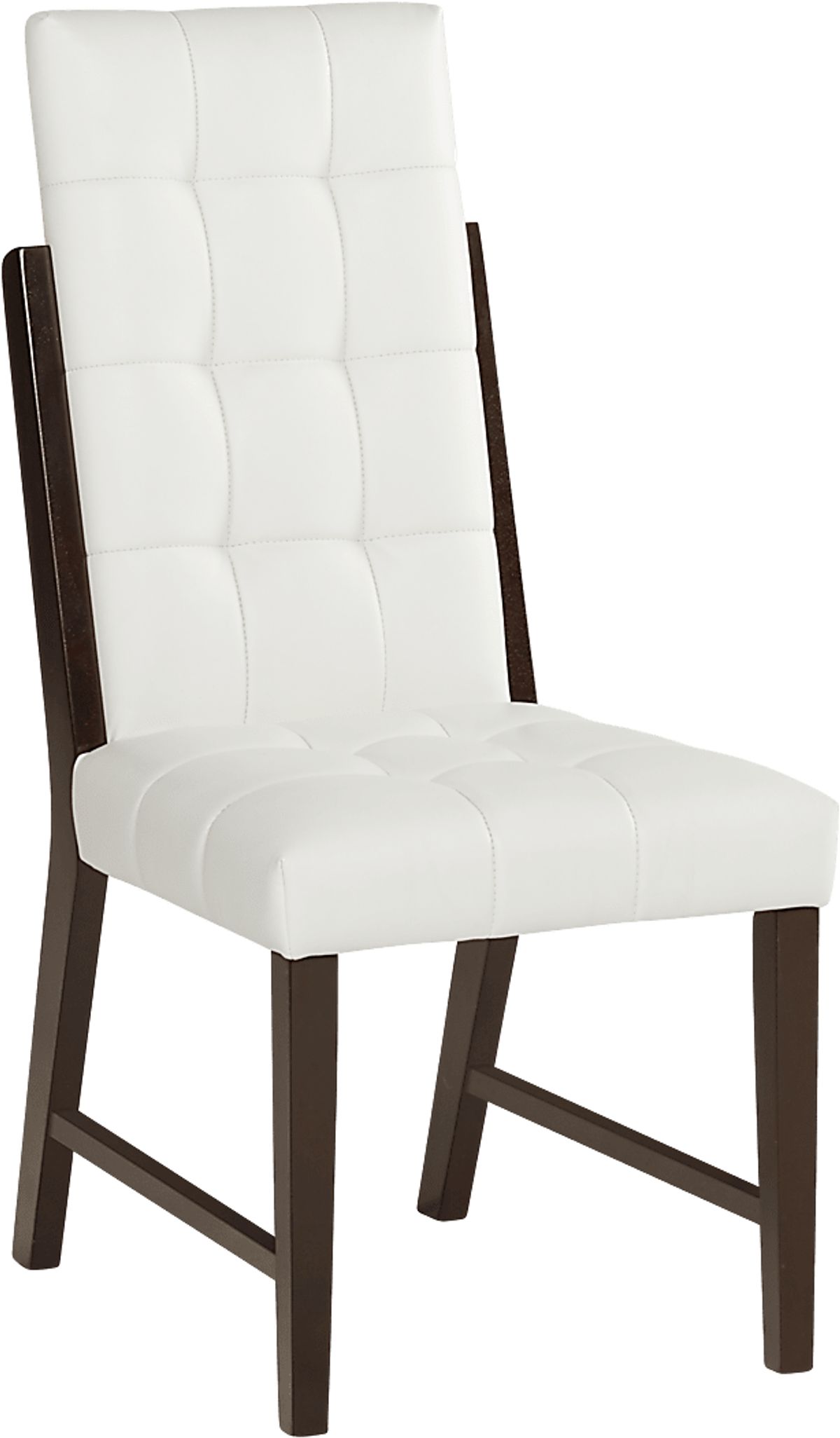 Colonia Hills Espresso Dark Wood White Side Chair Rooms to Go