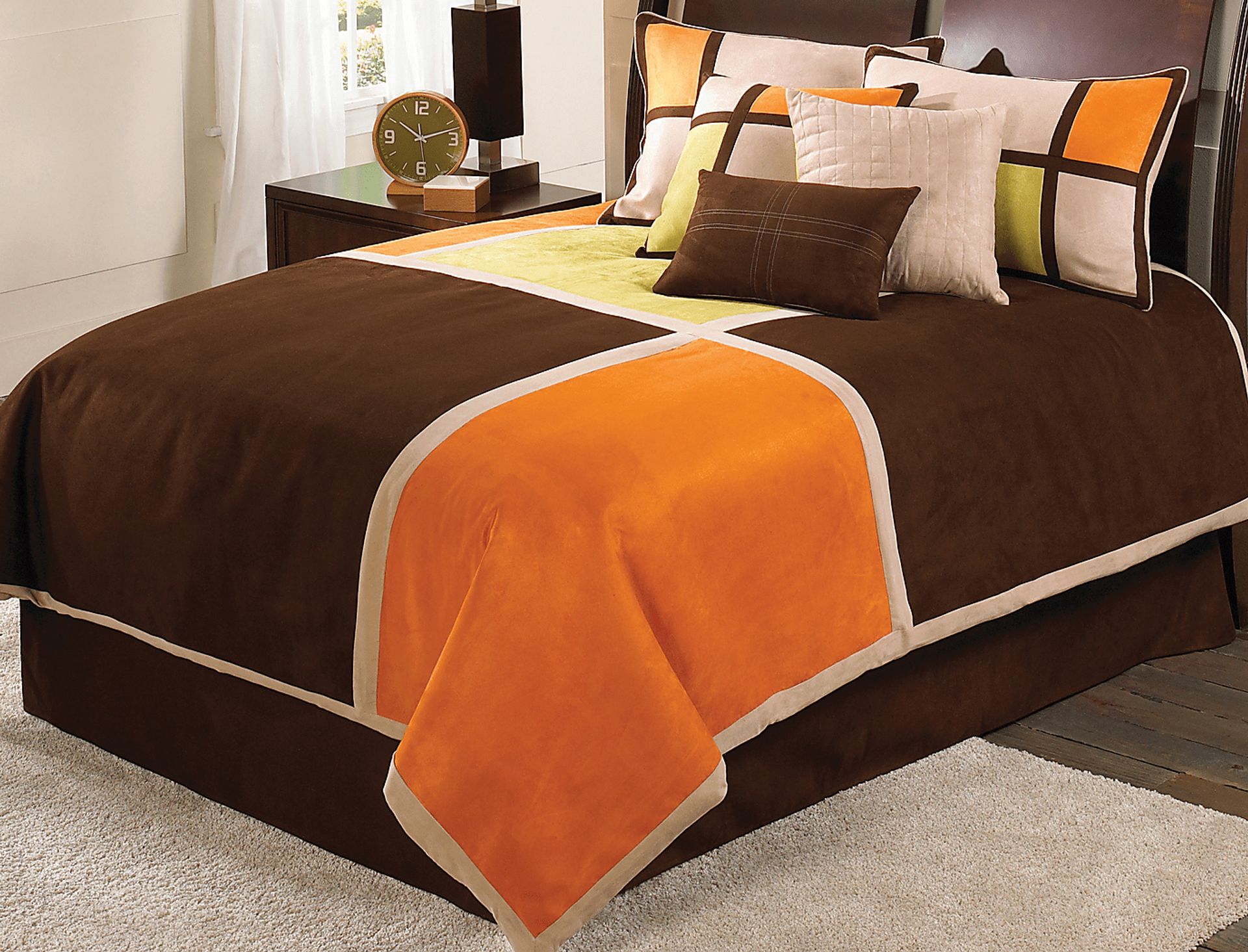 Color Blocks 7 Pc Queen Comforter Set - Image 1